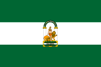 Bandera de Andalucía (con escudo)