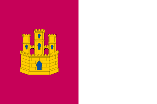 Bandera de Castilla-La Mancha habitualmente usada