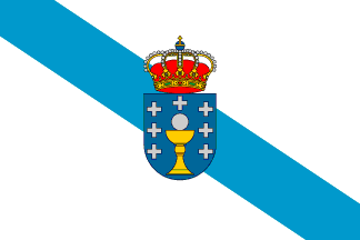 Bandera de Galicia (con escudo)
